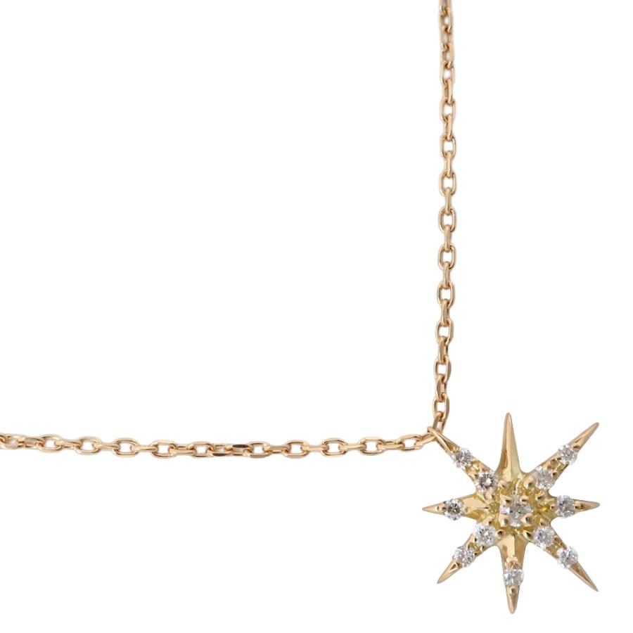 agete（アガット） スター 0.07 ネックレス K18YG×ダイヤモンド 約1.7g