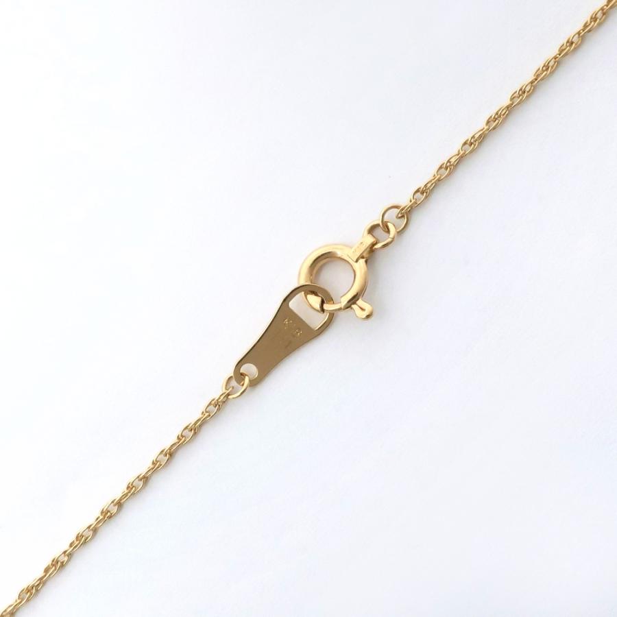 agete K18 花模様 ネックレス agete（アガット） フラワー 0.11 ネックレス K18YG×ダイヤモンド 約