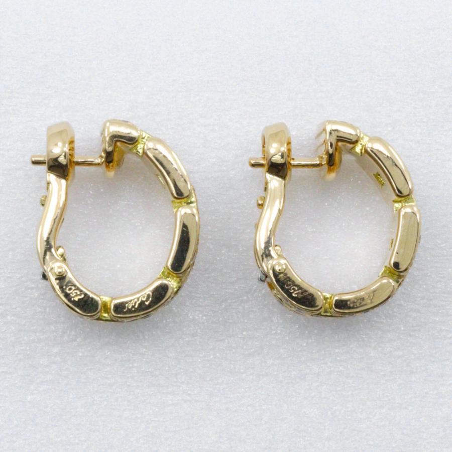 Cartier（カルティエ） マイヨン パンテール 3ロウパヴェ ピアス K18YG 
