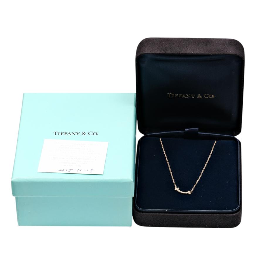 TIFFANY&Co.（ティファニー） Tスマイル ミニ ネックレス K18PG ピンク