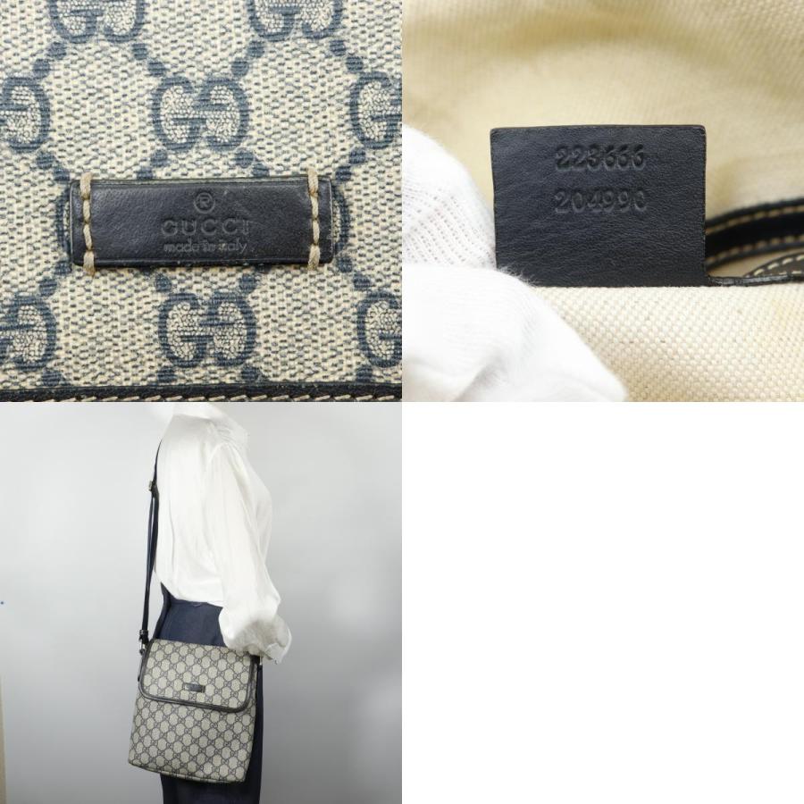 GUCCI（グッチ） 223666 ショルダーバッグ GGスプリームキャンバス 紺
