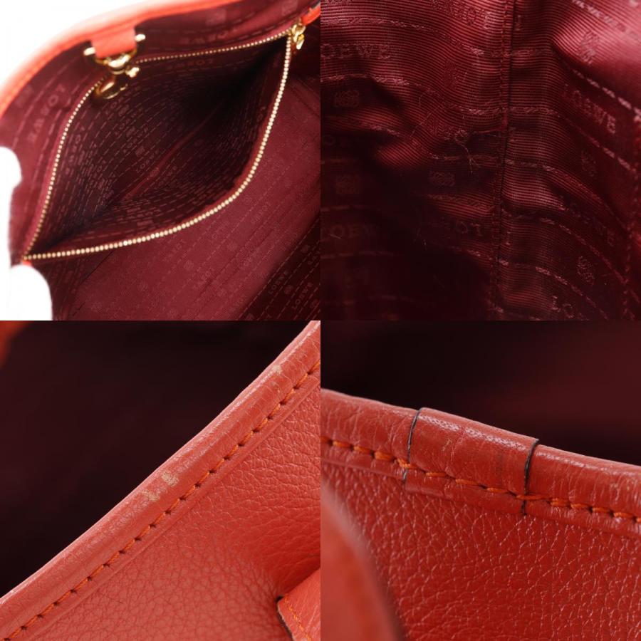 LOEWE（ロエベ） ヘリテージ トートバッグ レザー 赤 レディース