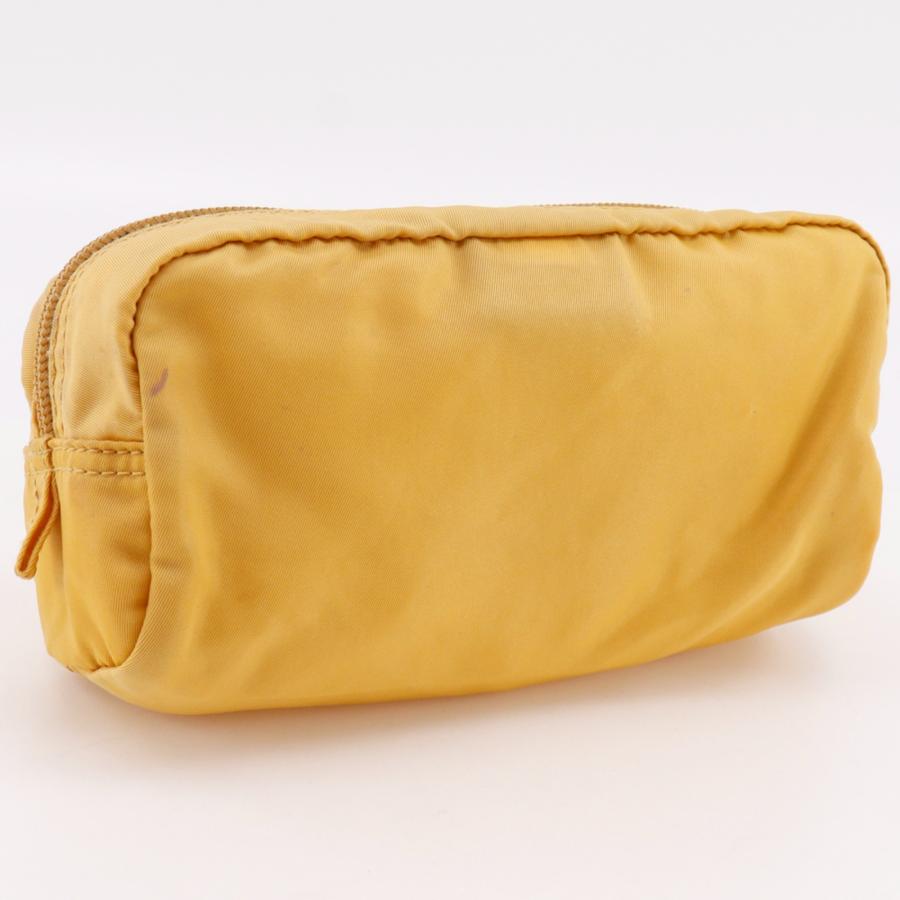PRADA（プラダ） ポーチ ナイロン 黄 ユニセックス【I171526050】中古