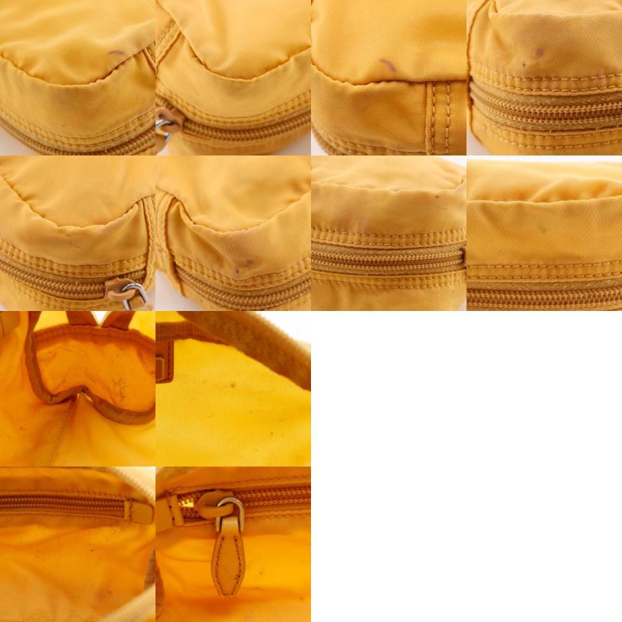PRADA（プラダ） ポーチ ナイロン 黄 ユニセックス【I171526050】中古