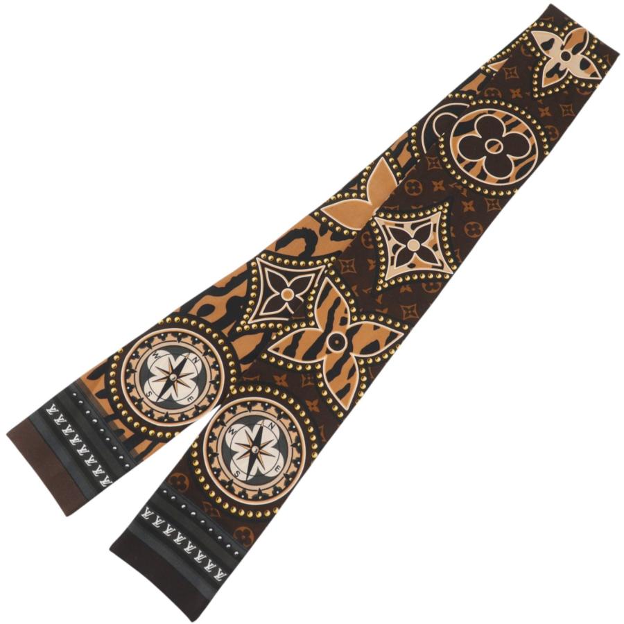 ルイヴィトン（LOUIS VUITTON）　バンドー　スカーフ　レオパード LOUIS VUITTON（ルイ・ヴィトン） バンドー・LVワールド レオパード柄