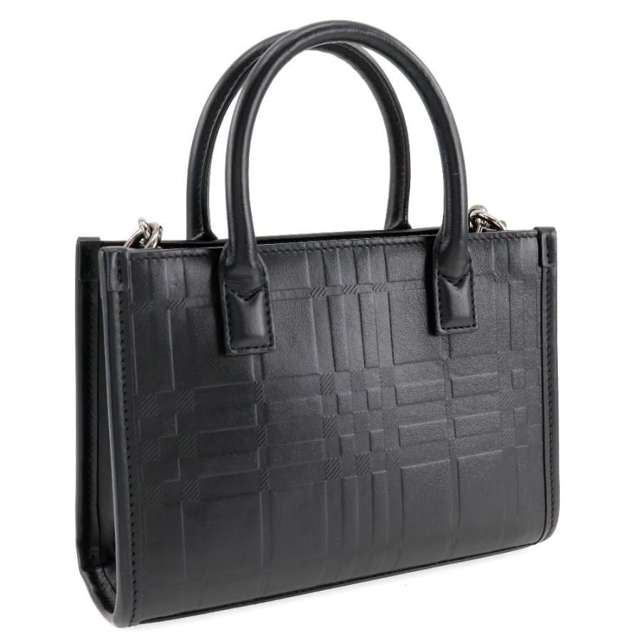 BURBERRY エンボスチェックカーフ ハンドバッグ BURBERRY（バーバリー） エンボスチェック 2WAYショルダー