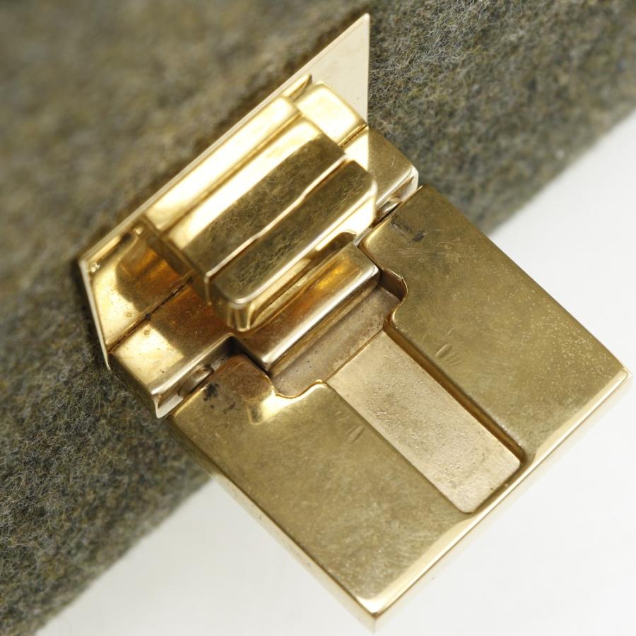 CELINE（セリーヌ） トラペーズ ハンドバッグ フェルト×カーフ 黒 