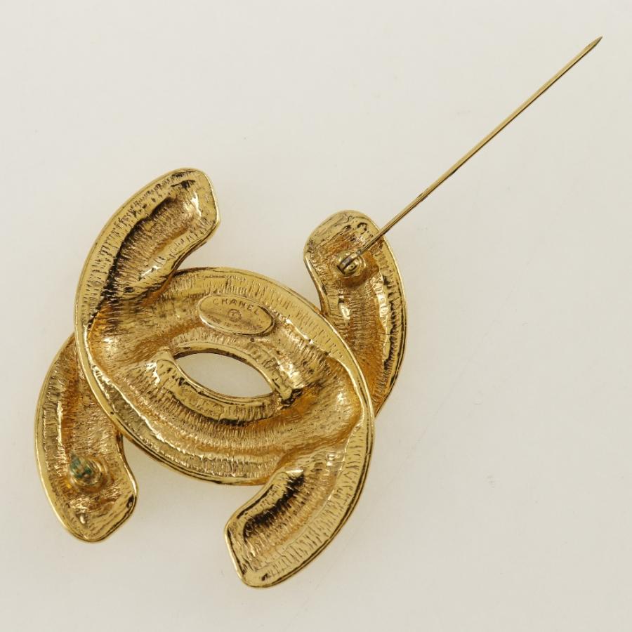 CHANEL シャネル ココマーク マトラッセ ブローチ 金メッキ 約32.4g  