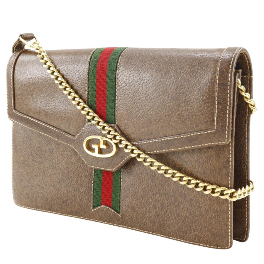 GUCCI グッチ オールドグッチ シェリーライン 2WAYクラッチ ショルダー 
