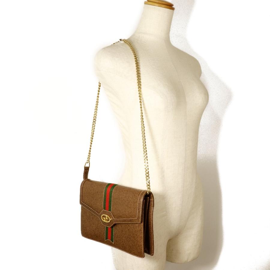 GUCCI グッチ オールドグッチ シェリーライン 2WAYクラッチ ショルダー  