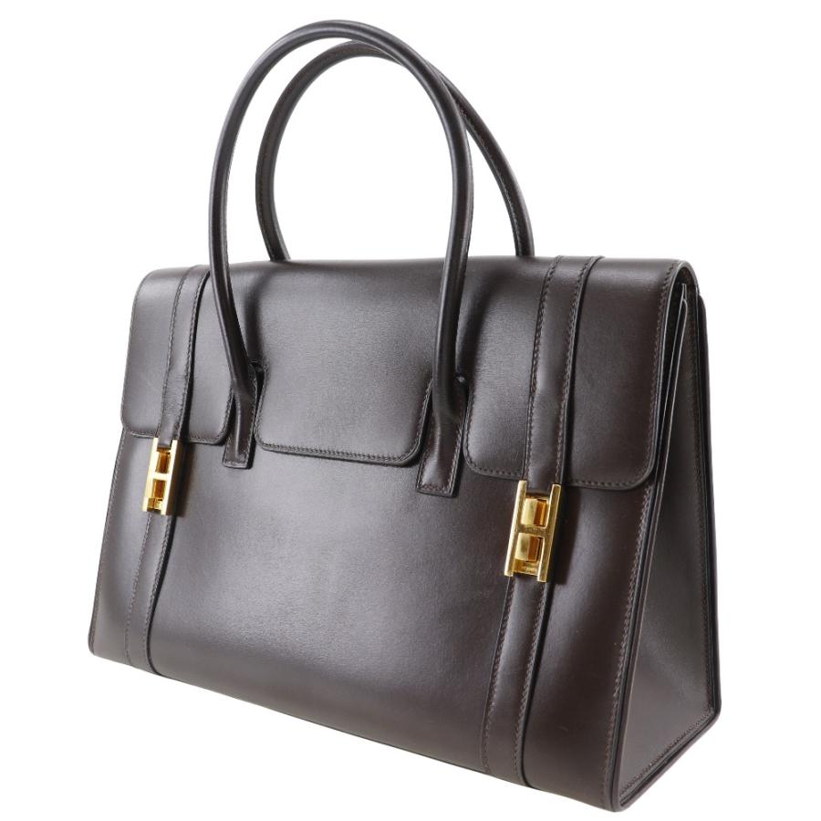 HERMES エルメス ドラッグ30 ボックスカーフ 茶 ハンドバッグ レディース 【中古】 HERMES（エルメス） ドラッグ30 ハンドバッグ ボックスカーフ 茶