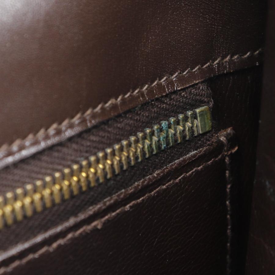 HERMES（エルメス） ドラッグ30 ハンドバッグ ボックスカーフ 茶