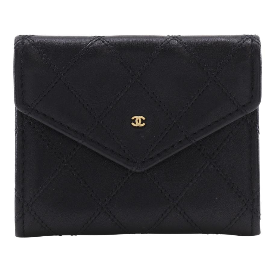 CHANEL シャネル ビコローレ ココマーク カーフ 黒 ケース レディース 【中古】 CHANEL（シャネル） ビコローレ ココマーク コインケース カーフ 黒