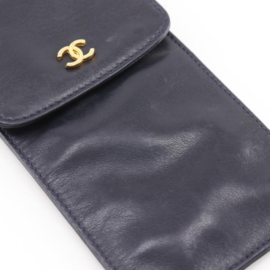 CHANEL シャネル ココマーク 眼鏡ケース 小物入れ ポーチ ラムスキン  