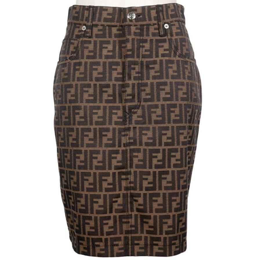 FENDI（フェンディ） タイトスカート ズッカ柄 09.541310 66960
