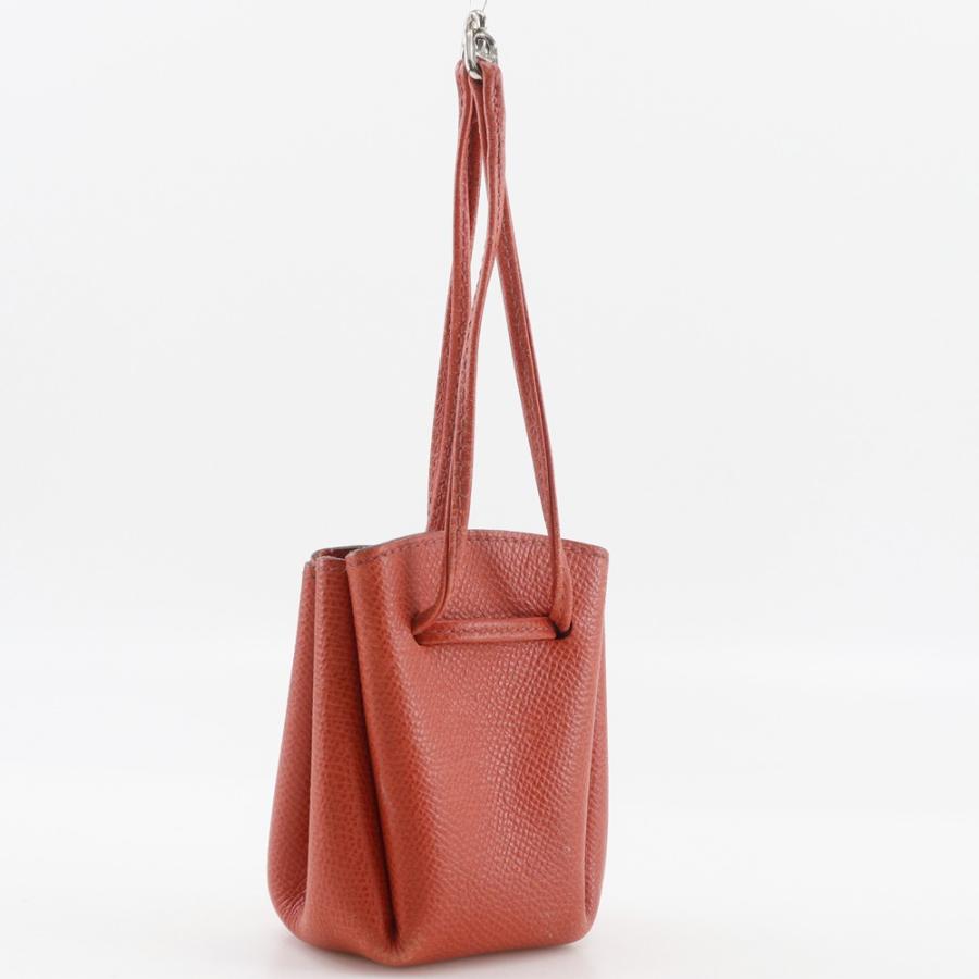HERMES（エルメス） ヴェスパポーチ 巾着 □G ポーチ レザー オレンジ 