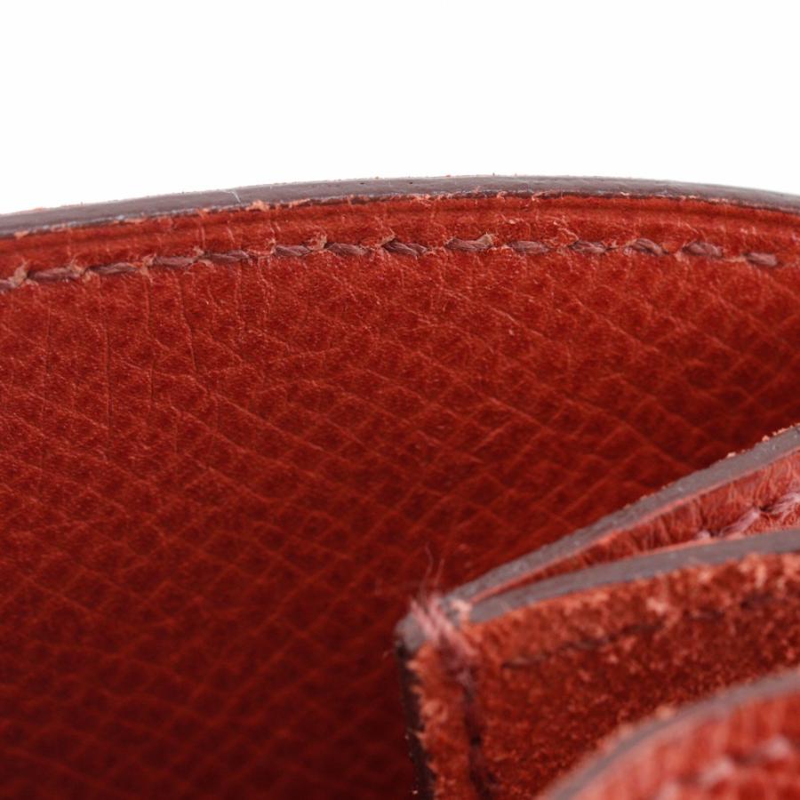 HERMES（エルメス） ヴェスパポーチ 巾着 □G ポーチ レザー オレンジ