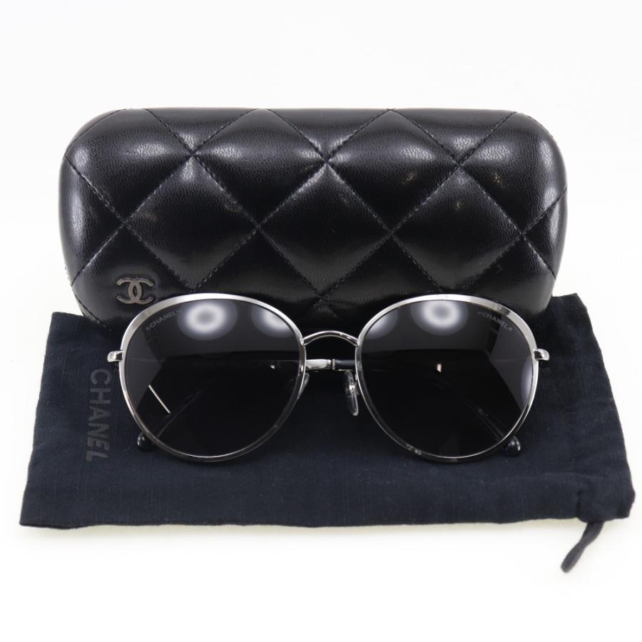 CHANEL シャネル 4206 サングラス プラスチック シルバー/青 CHANEL シャネル 4206 サングラス プラスチック シルバー/青