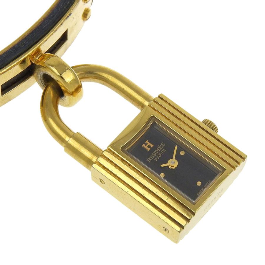 HERMES エルメス ケリーウォッチ 〇Y 腕時計 金メッキ×レザー クオーツ  