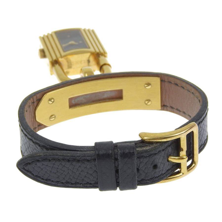 HERMES エルメス ケリーウォッチ 〇Y 腕時計 金メッキ×レザー クオーツ  