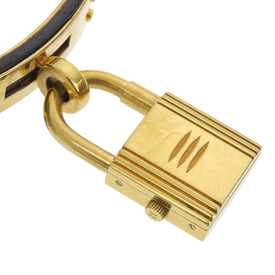 HERMES エルメス ケリーウォッチ 〇Y 腕時計 金メッキ×レザー クオーツ  