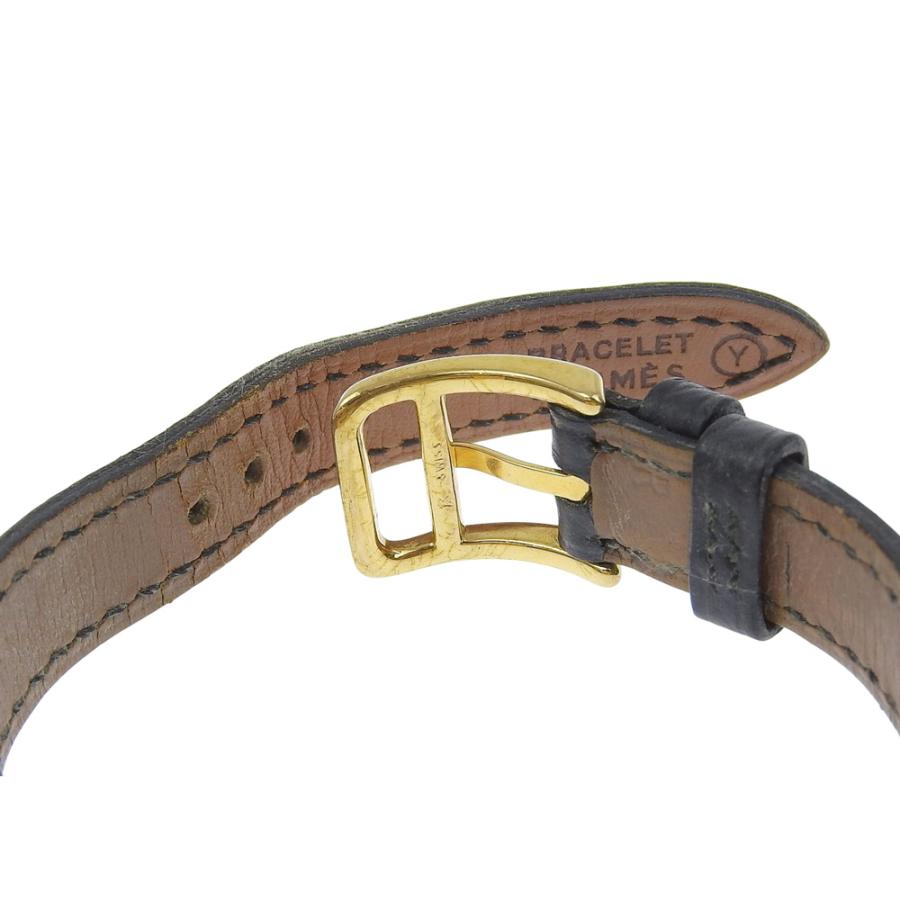 HERMES エルメス ケリーウォッチ 〇Y 腕時計 金メッキ×レザー クオーツ  