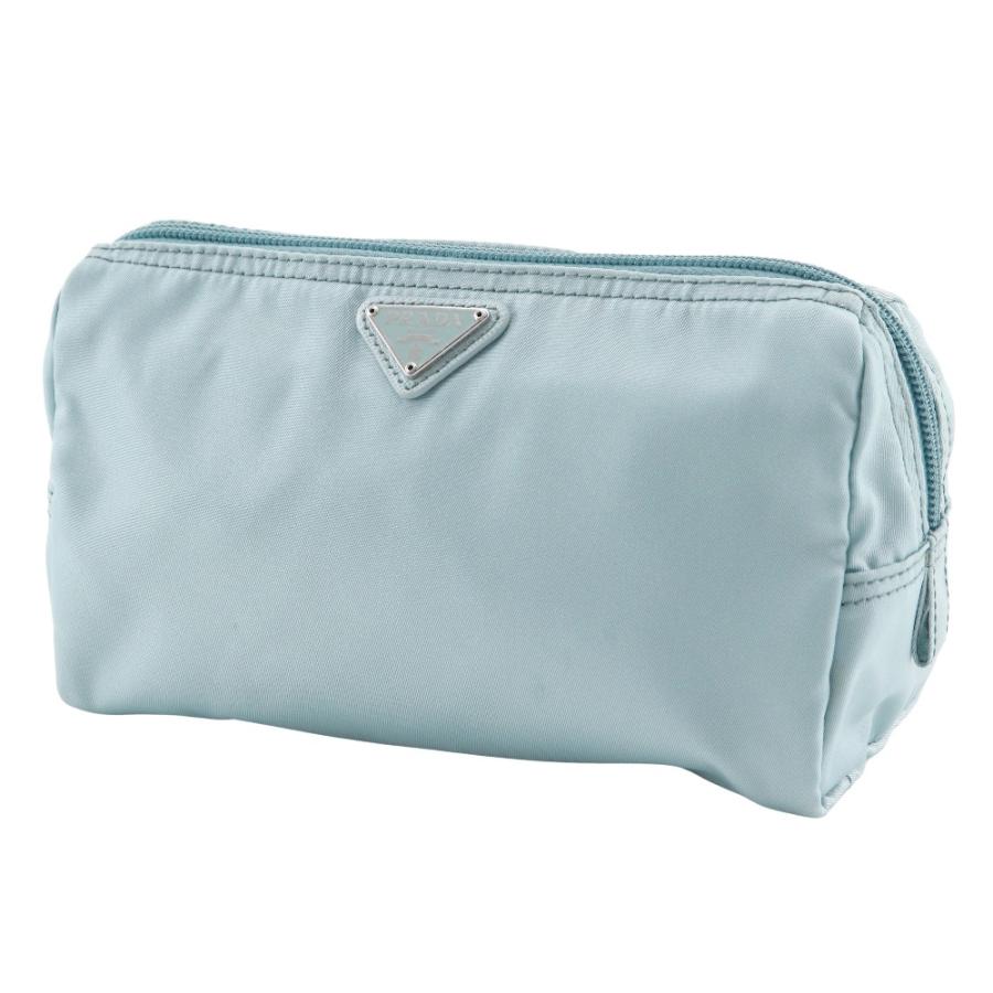 PRADA プラダ コスメポーチ NECESSAIRE トライアングルロゴ RFID搭載  