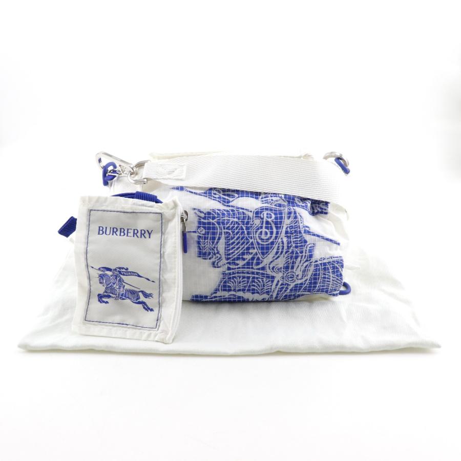 BURBERRY バーバリー ML ダッフルXS 3way クロスボディバッグ 8080796 ナイロン 白 ブルー BURBERRY（バーバリー） ML ダッフルXS 3way クロスボディバッグ