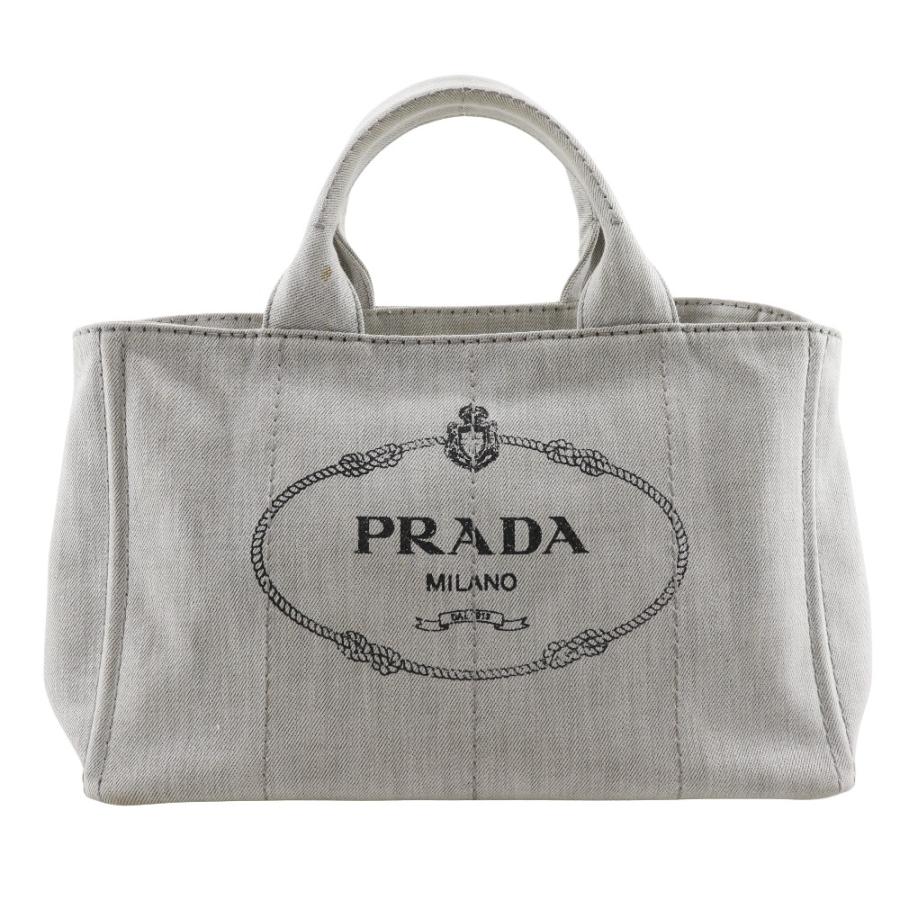 プラダ PRADA カナパ デニム ハンドバッグ 1BG439 三角ロゴ