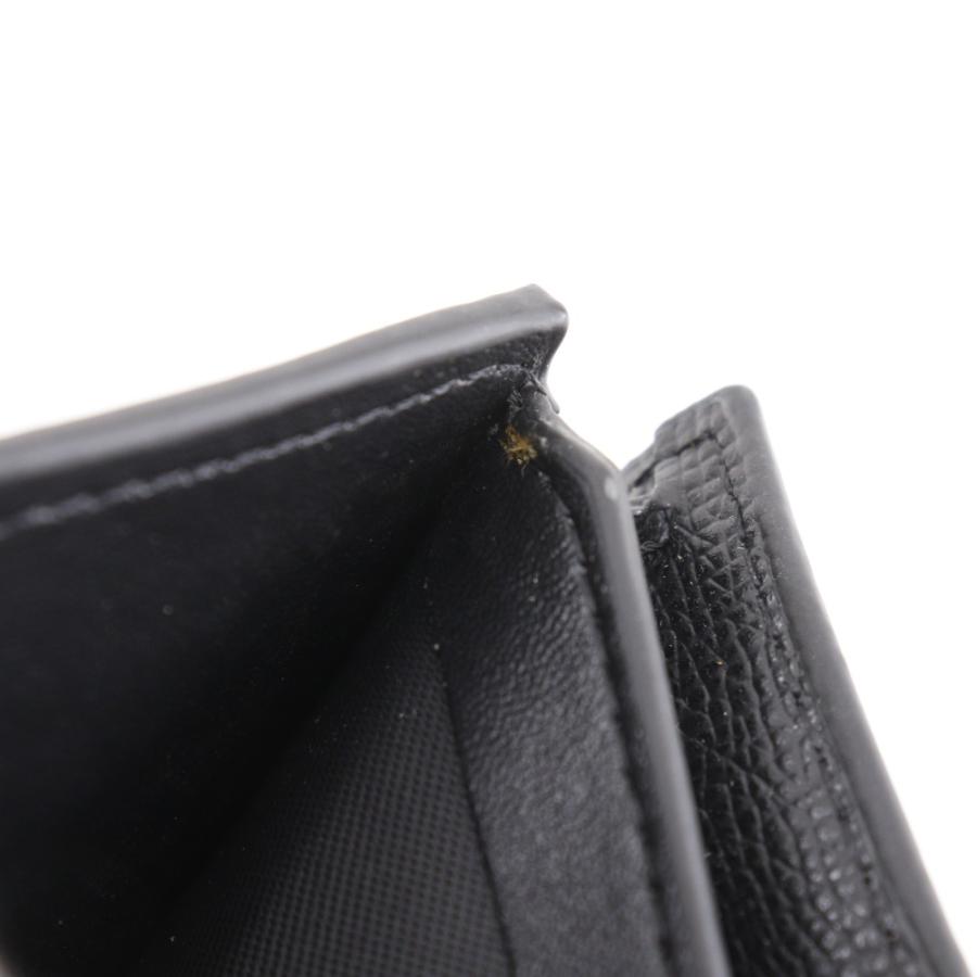 Dior ディオール コンパクトウォレット 三つ折り財布 カーフ 黒  