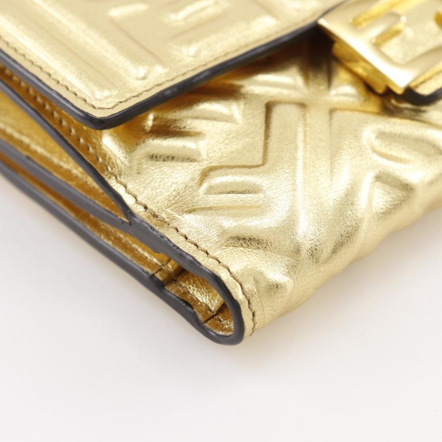 FENDI フェンディ エンボスFF ズッカ柄 8M0419 二つ折り財布 カーフ  