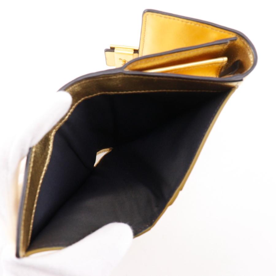 FENDI フェンディ エンボスFF ズッカ柄 8M0419 二つ折り財布 カーフ  