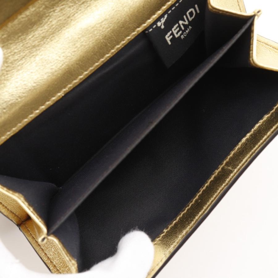 FENDI フェンディ エンボスFF ズッカ柄 8M0419 二つ折り財布 カーフ  