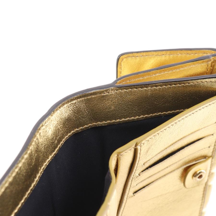 FENDI フェンディ エンボスFF ズッカ柄 8M0419 二つ折り財布 カーフ  