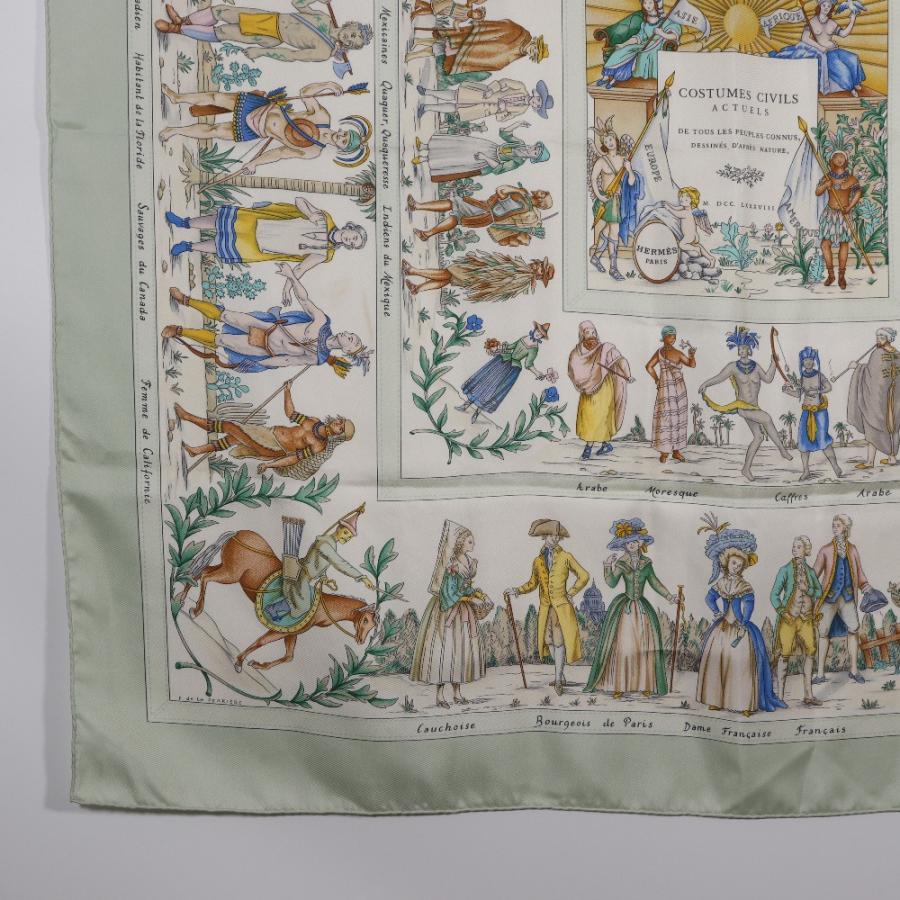 HERMES エルメス カレ90 COSTUMES CIVILS ACTUELS 現代市民の服装 希少  