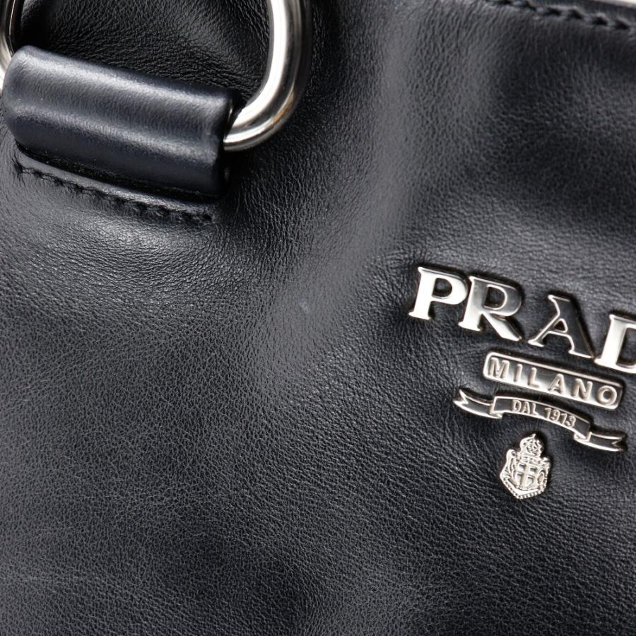PRADA（プラダ） ロゴ WS7654 トートバッグ レザー 黒 レディース