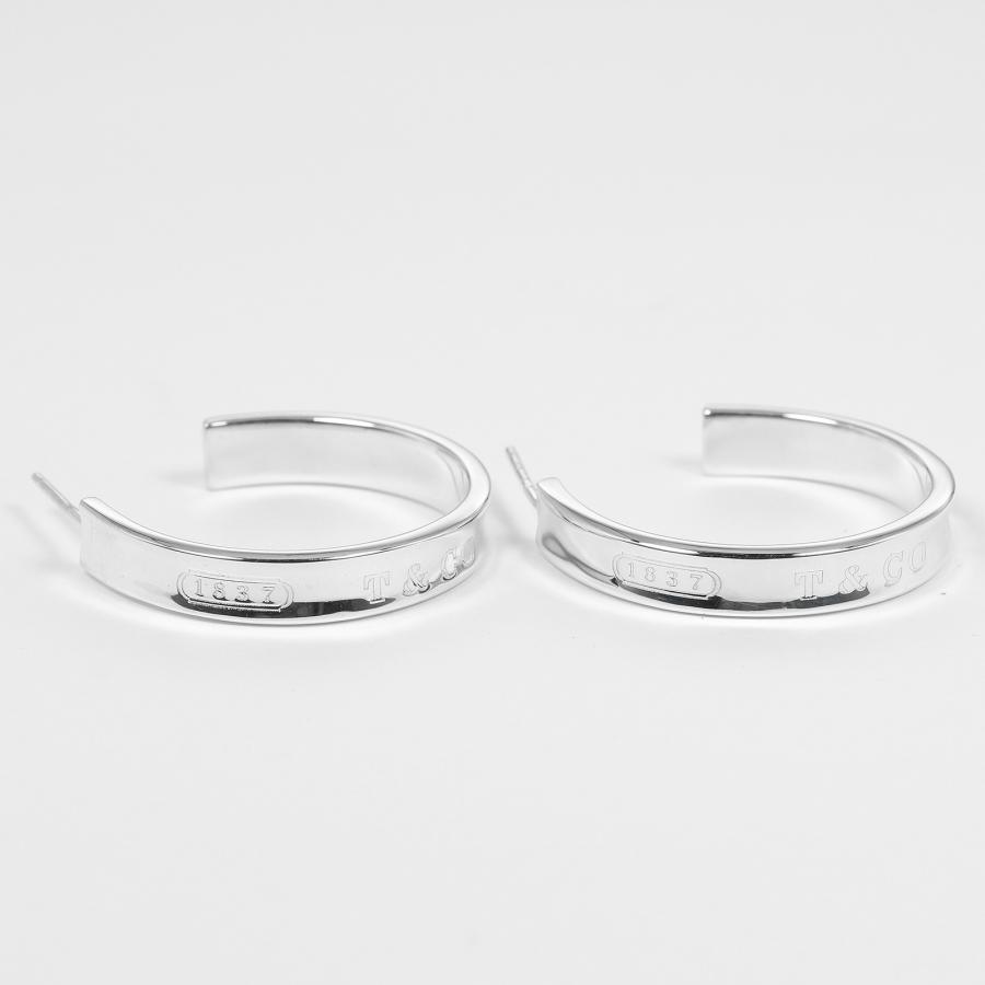 ★ティファニー　ナロー　フープ　ピアス　ミディアム　シルバー　両耳　美品 ティファニー ナロー フープ ピアス ミディアム シルバー 両耳 美品