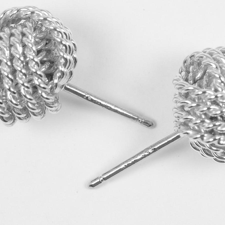 極美品☆ティファニー ピアス ツイストノット サマセット メッシュ ボール 両耳 TIFFANY&Co.（ティファニー） サマセット メッシュ ツイストノット