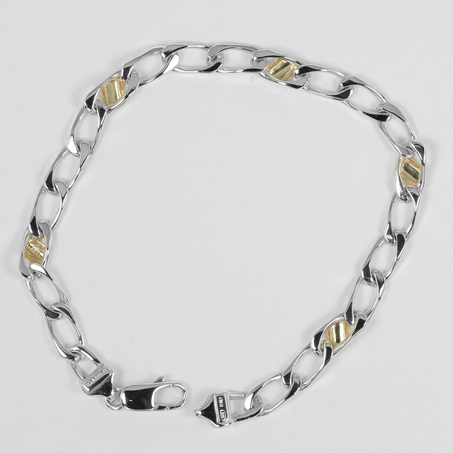TIFFANY&Co. ブレスレット 925/750K18ゴールド×シルバー TIFFANY&Co.（ティファニー） フラットリンク ヴィンテージ