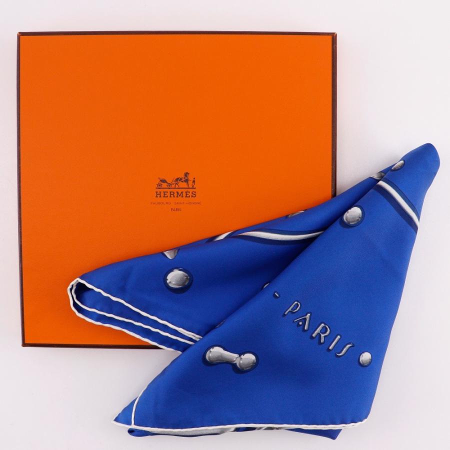 HERMES（エルメス） カレ90 VIF ARGENT 銀の雫 スカーフ シルク