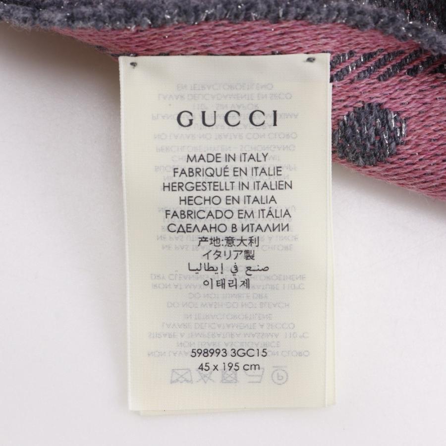 GUCCI（グッチ） GG ウールラメ ジャガード 598993 マフラー ウール