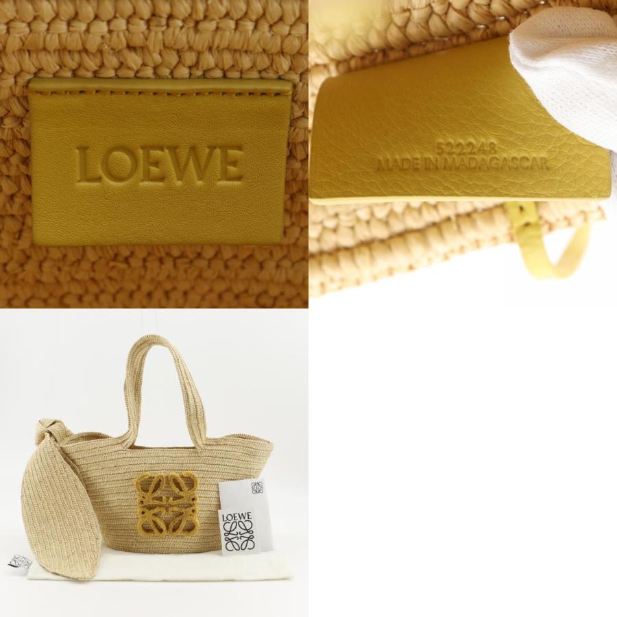 LOEWE ロエベ バニーバスケット カゴバッグ A223S17X01 S22248 ハンドバッグ ラフィア×カーフ ナチュラルベージュ レディース【I180125368】中古の画像