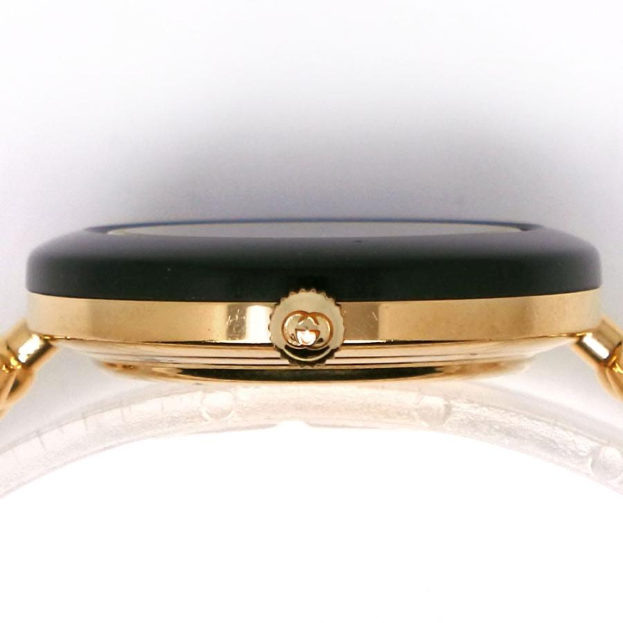 GUCCI チェンジベゼル 11/12 アナログ腕時計 黒/金 訳あり】GUCCI 11/12 チェンジベゼル 腕時計 ゴールド×ブラック 動作品