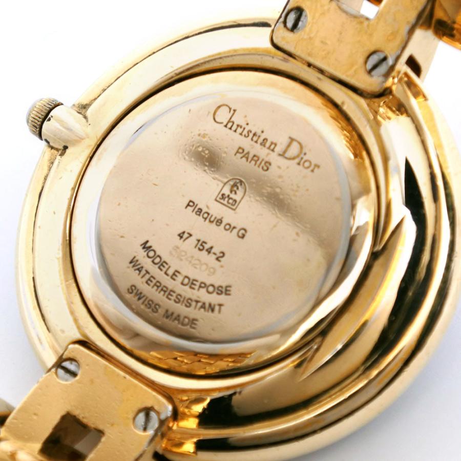 Dior ディオール バギラ 47 154-2 腕時計 金メッキ クオーツ アナログ