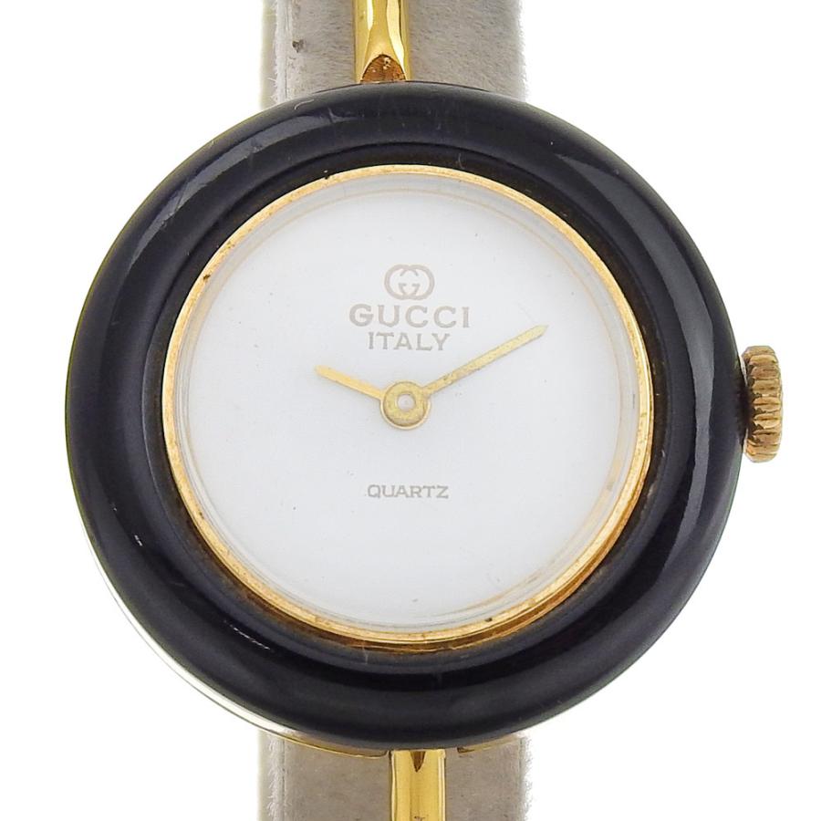 GUCCI グッチ チェンジベゼル 腕時計 金メッキ クオーツ アナログ表示  