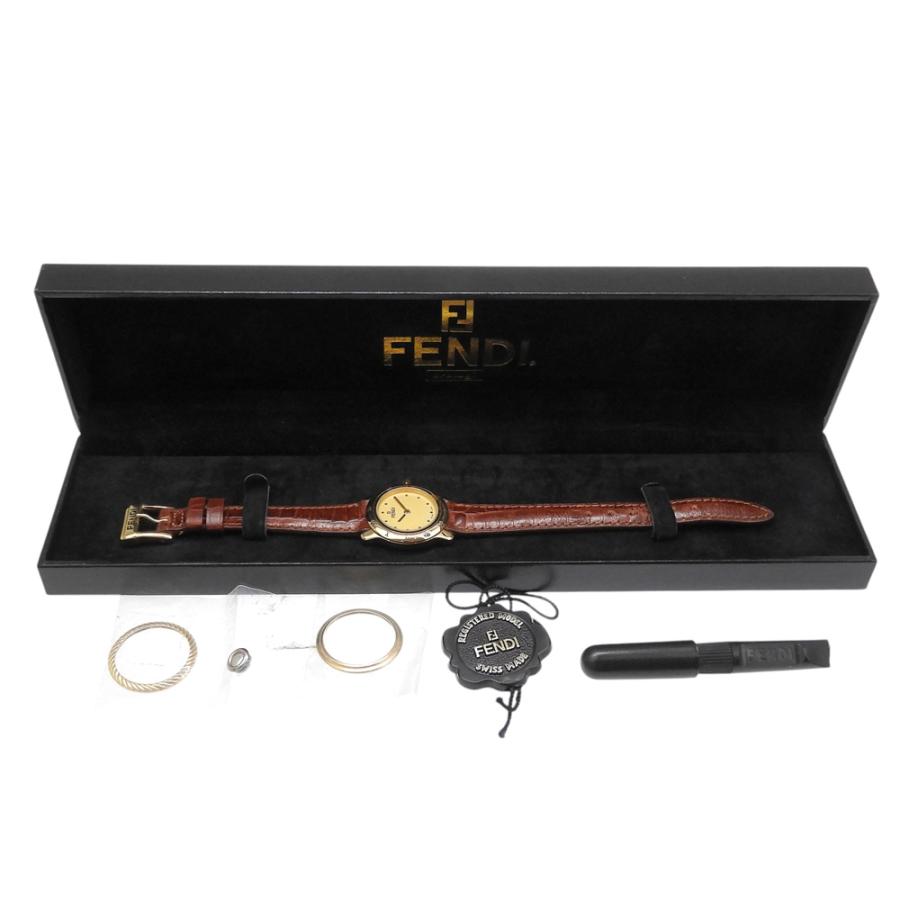 FENDI（フェンディ） チェンジベゼル 800L 腕時計 SS×レザー クオーツ