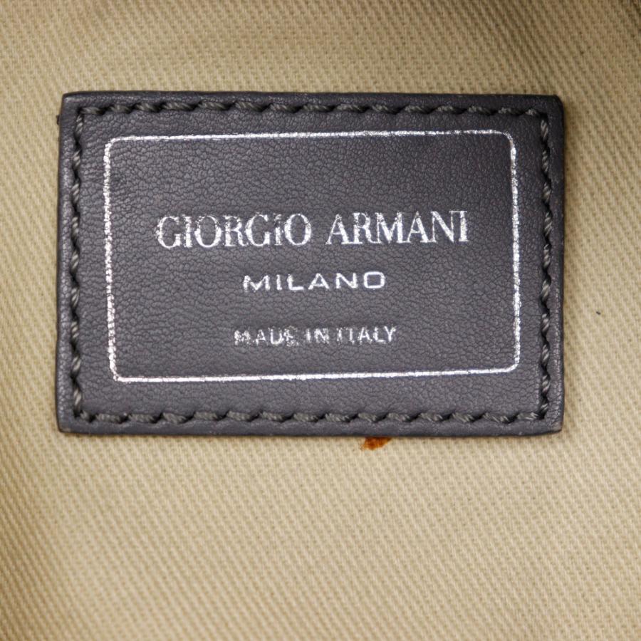 ARMANI ジョルジオアルマーニ ショルダーバッグ ラムスキン グレー 