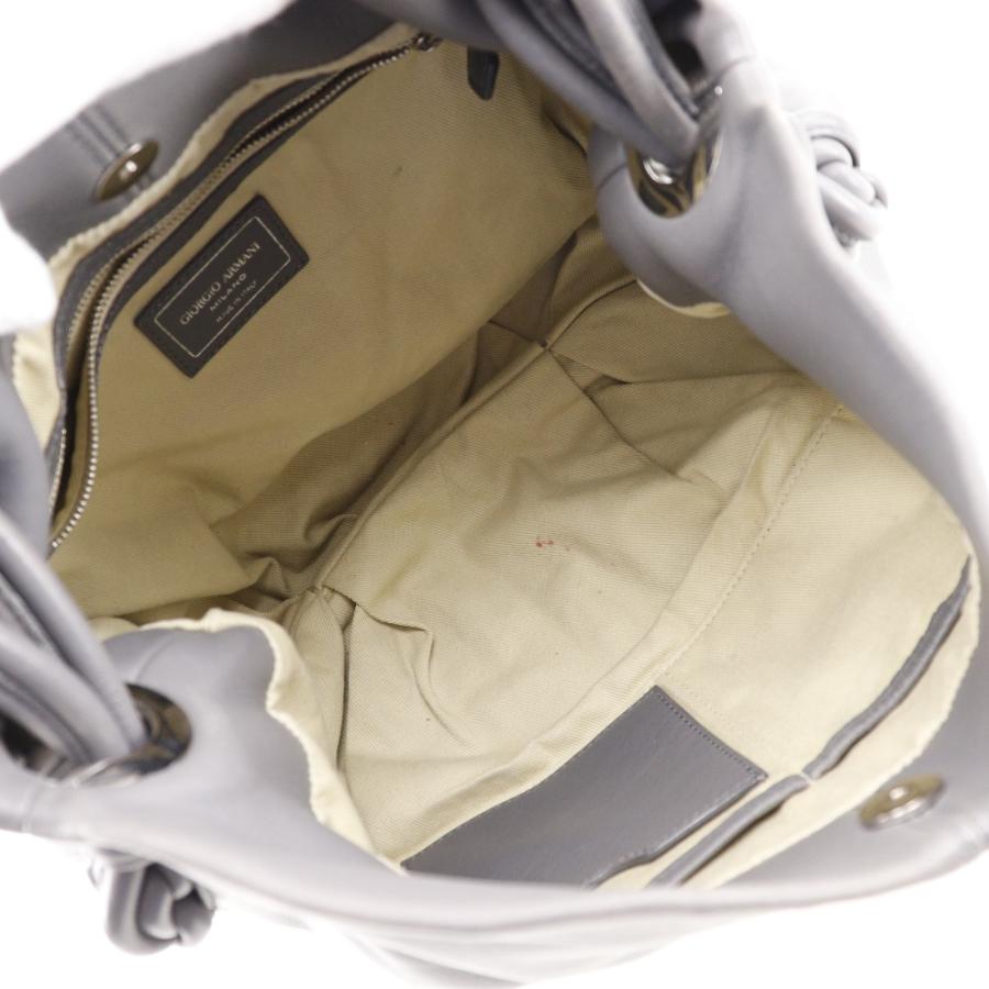 ARMANI ジョルジオアルマーニ ショルダーバッグ ラムスキン グレー