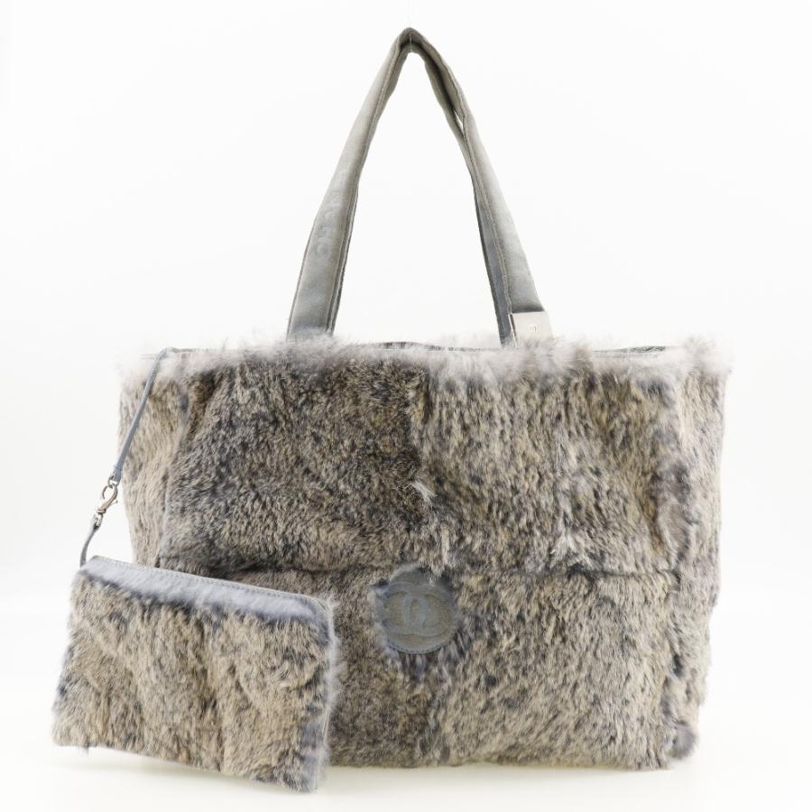 シャネル ココマーク ラパンファー ティペット CHANEL - CHANEL シャネル ココマーク ラパン ラビットファー ティ