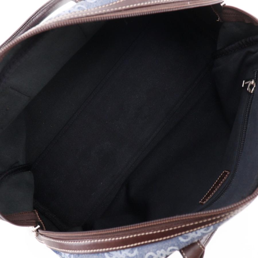LOEWE（ロエベ） アナグラム ミニボストン ハンドバッグ デニム 青